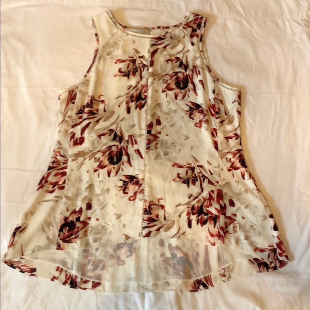 White House Black Market hi-low sleeveless blouse